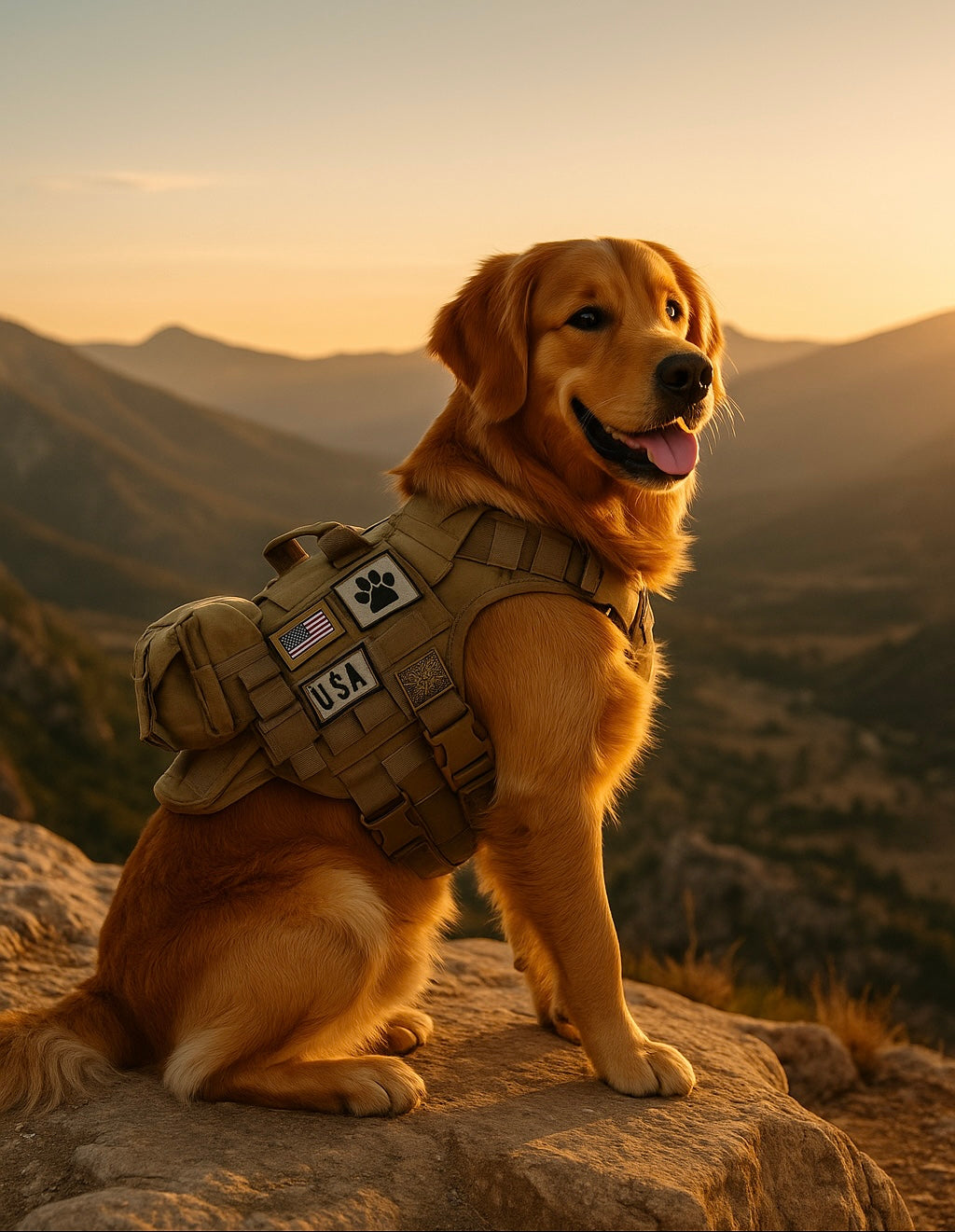 TrailGuard™ Tactical Dog Harness + Saddle Bags | Rugged Control & Adventure Storage - Tails on Trails
