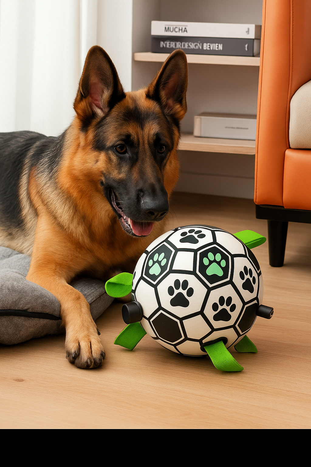 PawPlay™ Tug Soccer Ball – Interactive, Durable & Squeaky Fun for Dogs ⚽🐶 - Tails on Trails