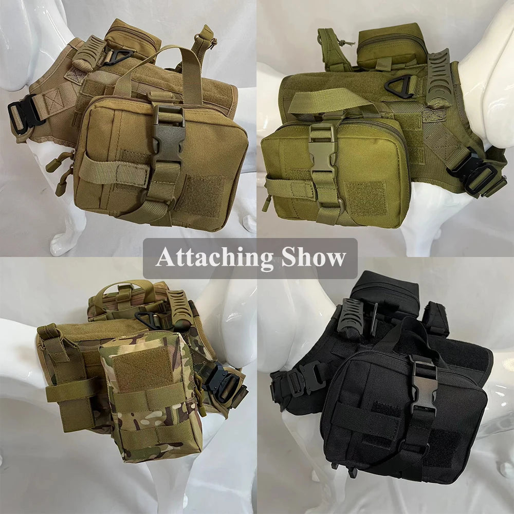 Dog Tactical Pouch Harness - Tails on Trails