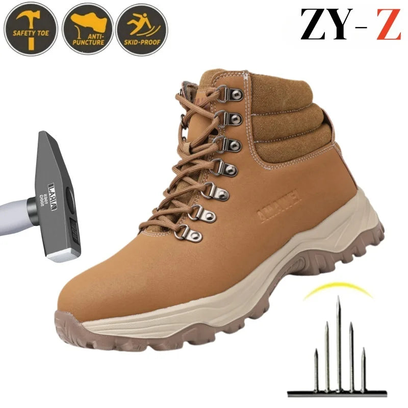 IronGuard™ Steel Toe Work Boots – Waterproof, Slip-Resistant & Heavy Duty - Tails on Trails