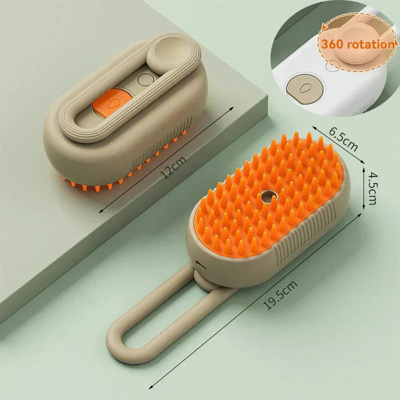 🧼 Steamy Pet Brush™ – Gentle Steam Grooming for a Shiny, Tangle-Free Coat 🐶🐱 - Tails on Trails