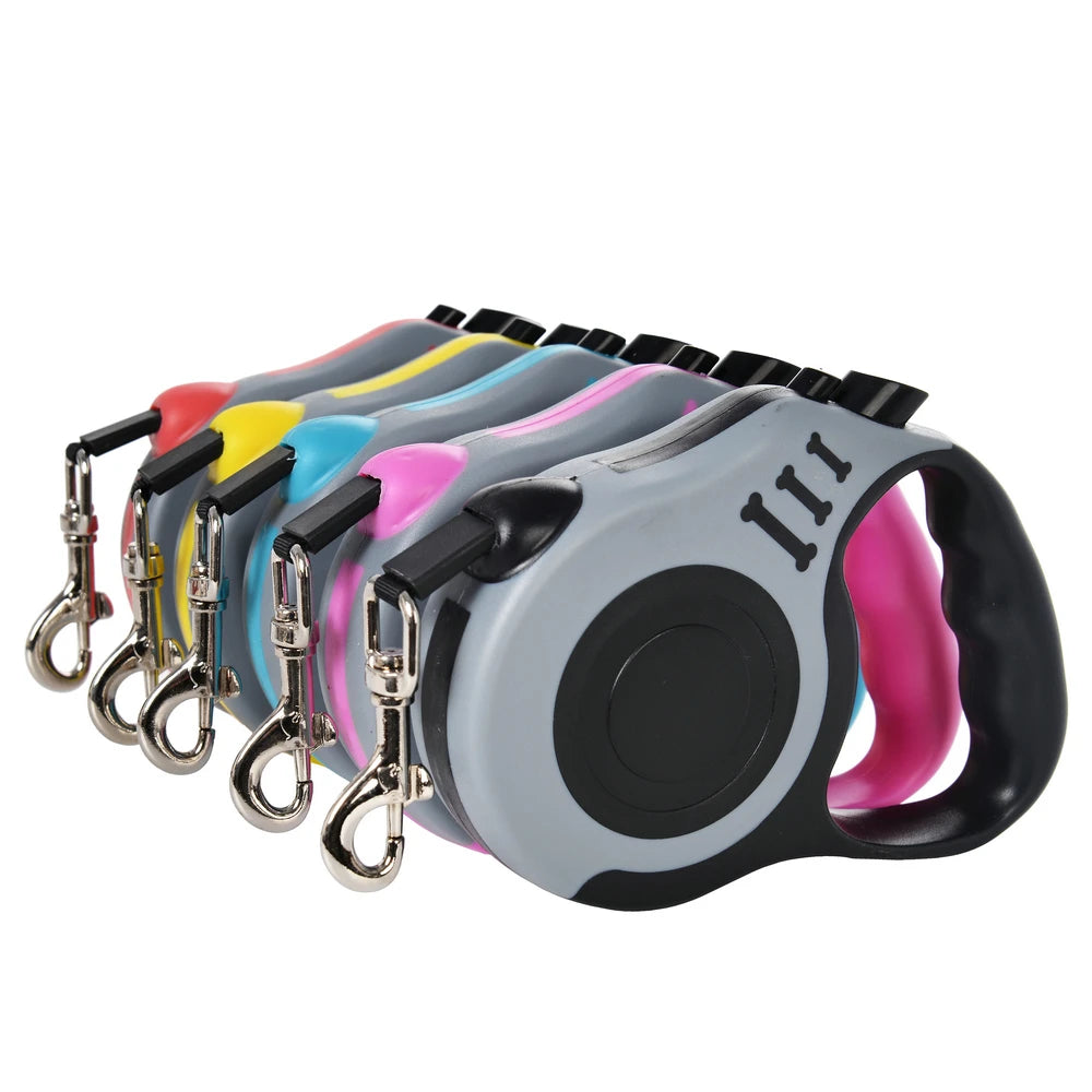 3m 5m Dog Leash for Small Dogs Cat Automatic Retractable Durable Nylon Lead Puppy Outdoor Travel Walking Hiking Traction Rope - Tails on Trails