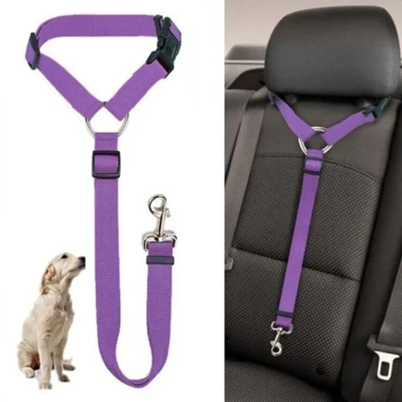 1PC Pet Car Seat Belt Nylon Lead Leash Backseat Safety Belt Adjustable pet collars dog collar cat collar - Tails on Trails