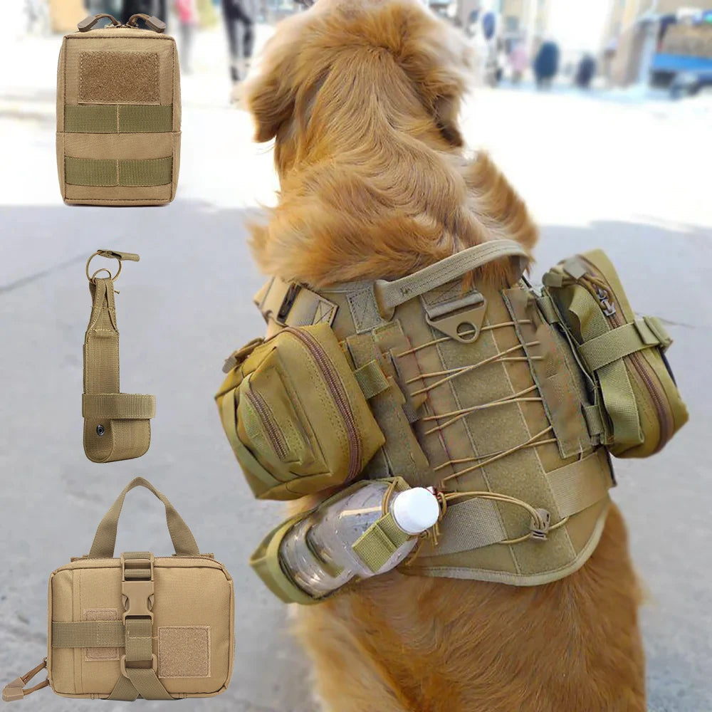 Dog Tactical Pouch Harness - Tails on Trails