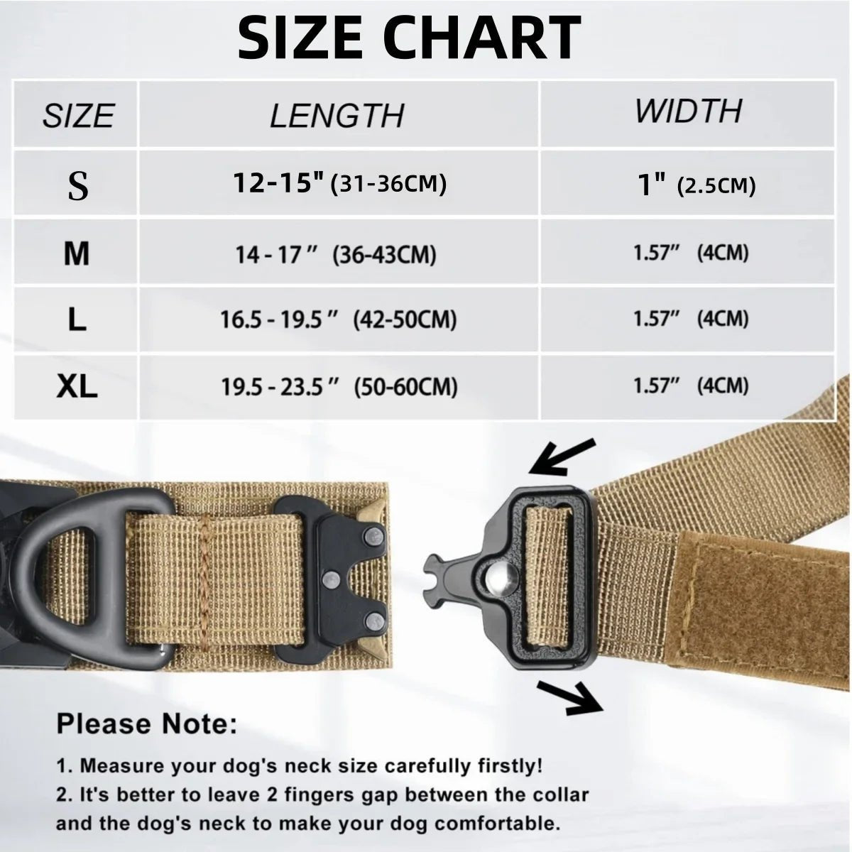 Tactical Dog Collar with AirTag Holder - Heavy Duty, Adjustable, Secure Fit - Tails on Trails