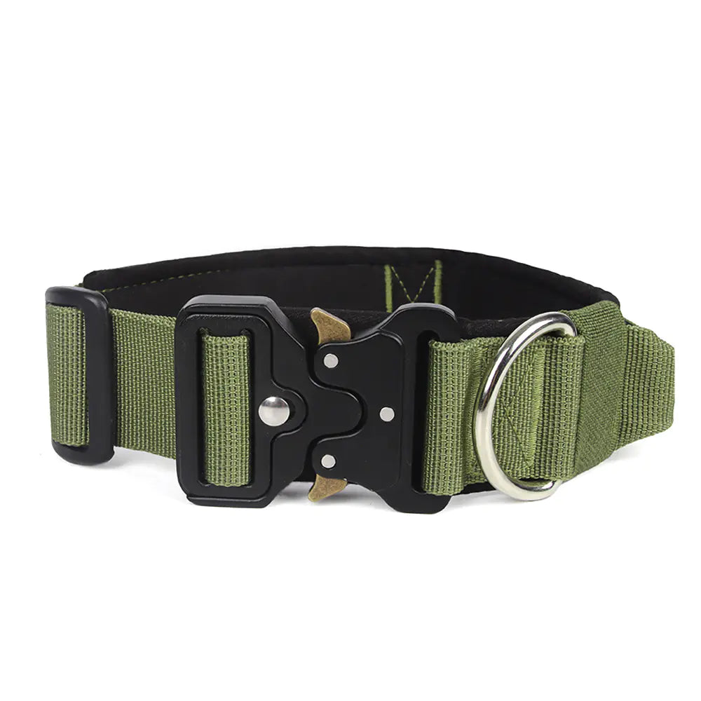 Tails on Trails Tactical Pull-Resistant Dog Collar – Heavy-Duty Control for Large Breeds