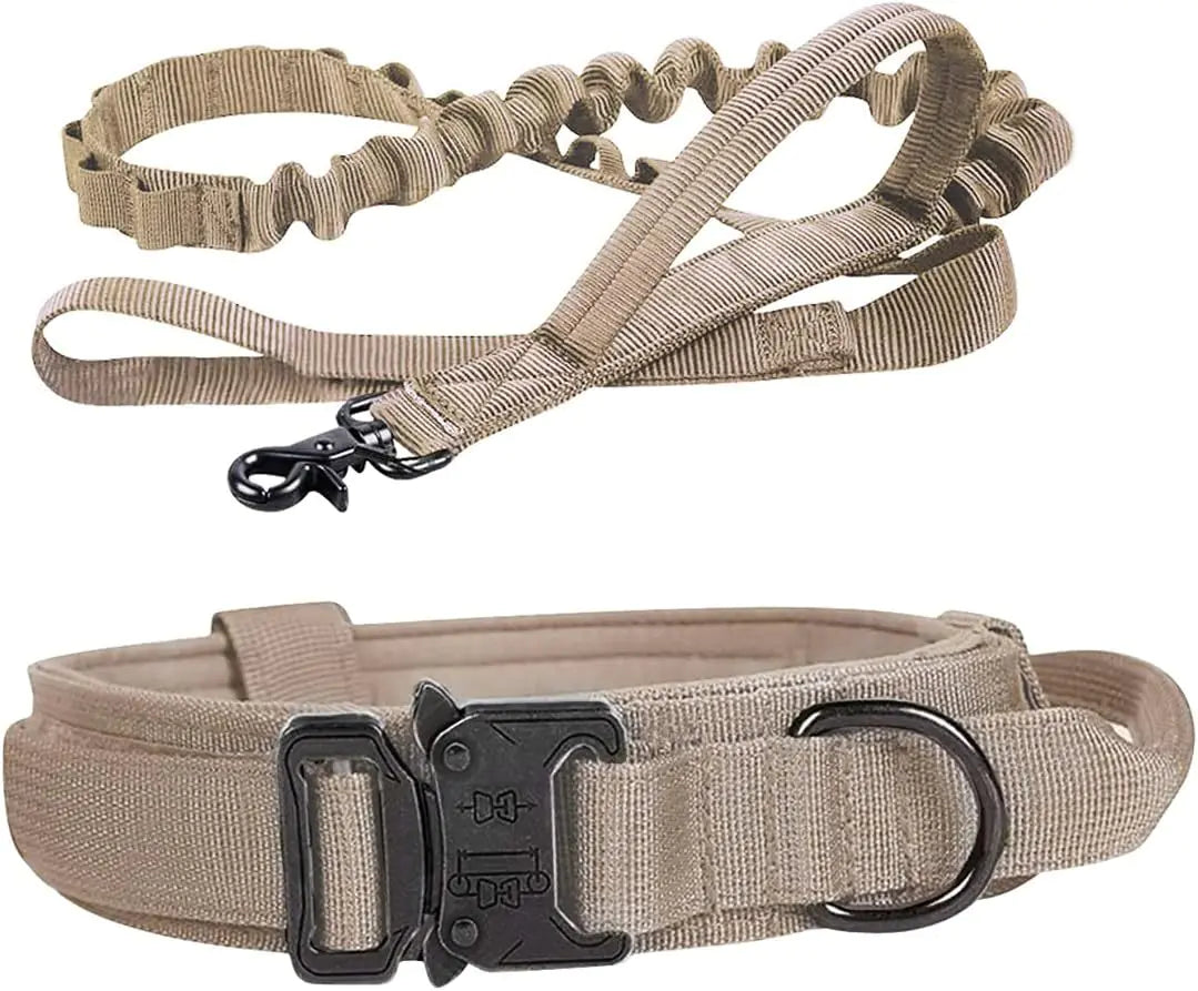 Tails on Trails Tactical Dog Leash – Heavy-Duty Nylon with Metal Buckle for Large Dogs