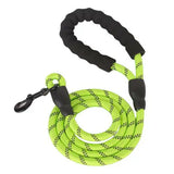 Tails on Trails Reflective Braided Nylon Dog Leash – Durable Traction Rope for Safe Walking