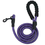 Tails on Trails Reflective Braided Nylon Dog Leash – Durable Traction Rope for Safe Walking