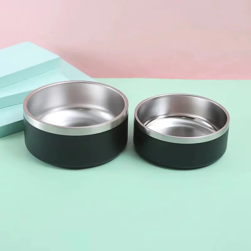 Tails on Trails Upright Stainless Steel Dog Bowl – Elevated, Non-Slip Feeding for Adventurous Dogs