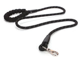 Tails on Trails Reflective Round Rope Dog Leash – EVA Grip & Heavy-Duty Nylon (Night-Safe Traction Belt)