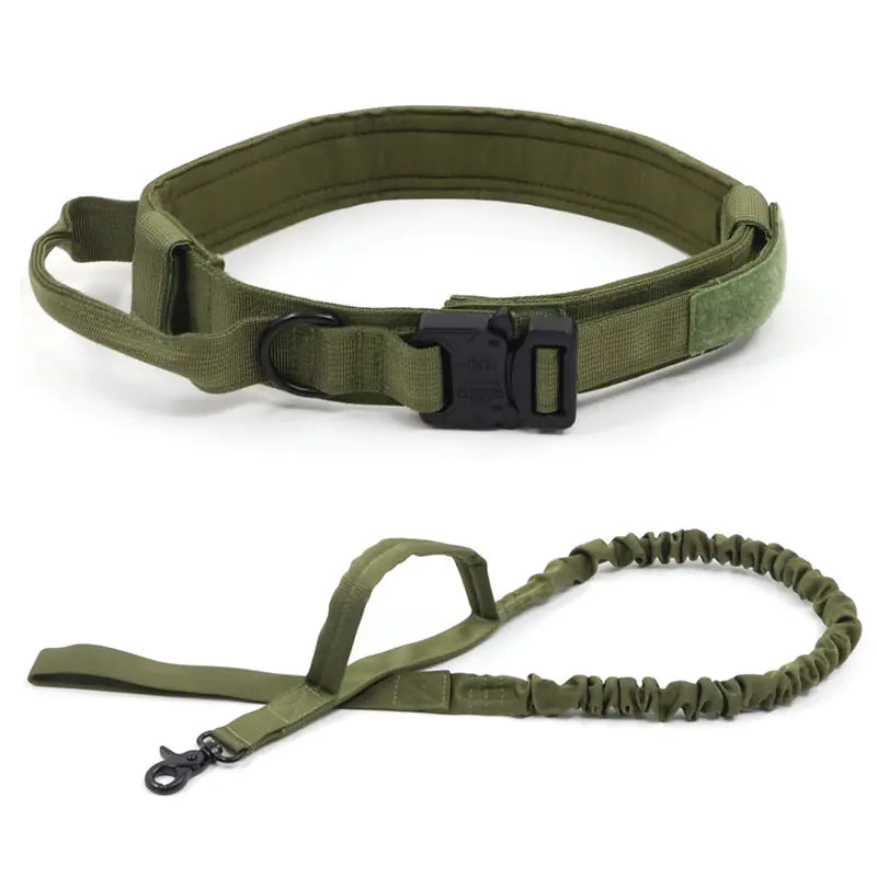 Tails on Trails Tactical Dog Leash – Heavy-Duty Nylon with Metal Buckle for Large Dogs