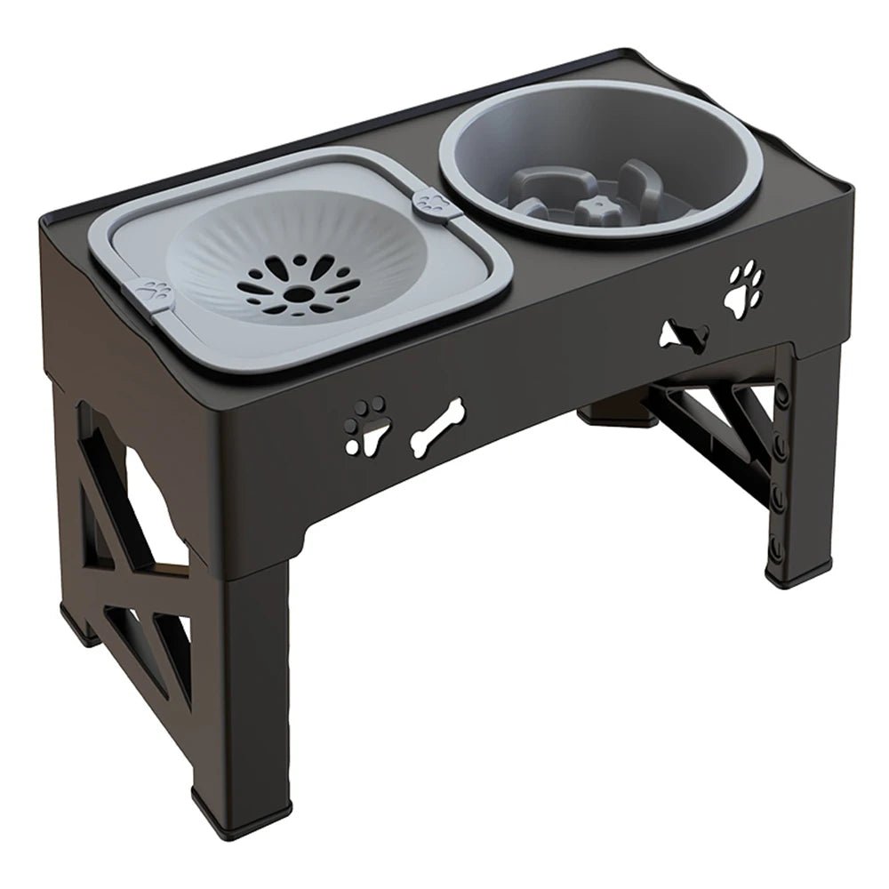 Adjustable 3 - in - 1 Pet Feeder - Tails on Trails
