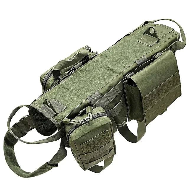 Camouflage Tactical Dog Harness & Leash Set – K9 Training Vest for Large Breeds - Tails on Trails