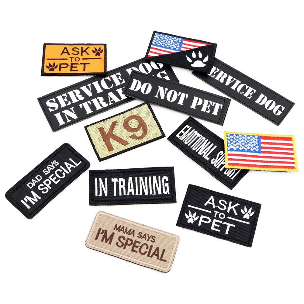 Custom Dog Patch – Personalized Name or ID Label for Harnesses, Collars & Vests - Tails on Trails