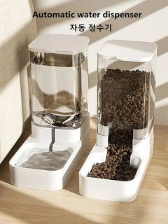 Dog Automatic Feeder Transparent Automatic Gravity Cat Water Bowl High Capacity Food Storage Container Cat And Dog Accessories - Tails on Trails