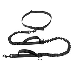 FlexStrap™ Dual - Handle Bungee Leash & Harness Set – Reflective, Shock - Absorbing, and Built for Control - Tails on Trails