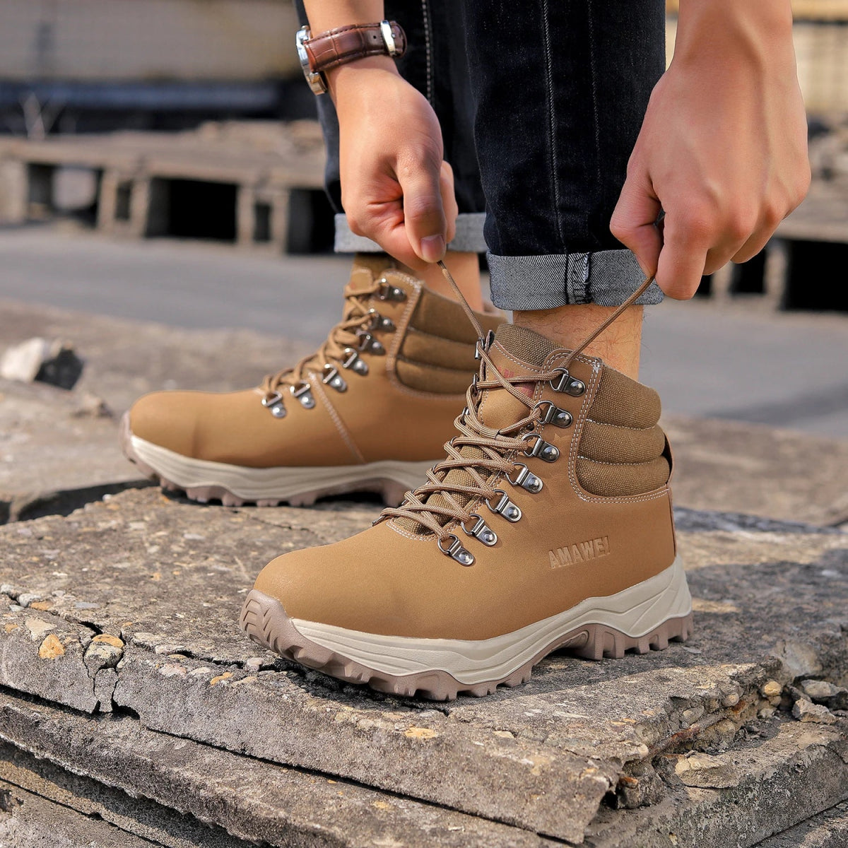 IronGuard™ Steel Toe Work Boots – Waterproof, Slip - Resistant & Heavy Duty - Tails on Trails