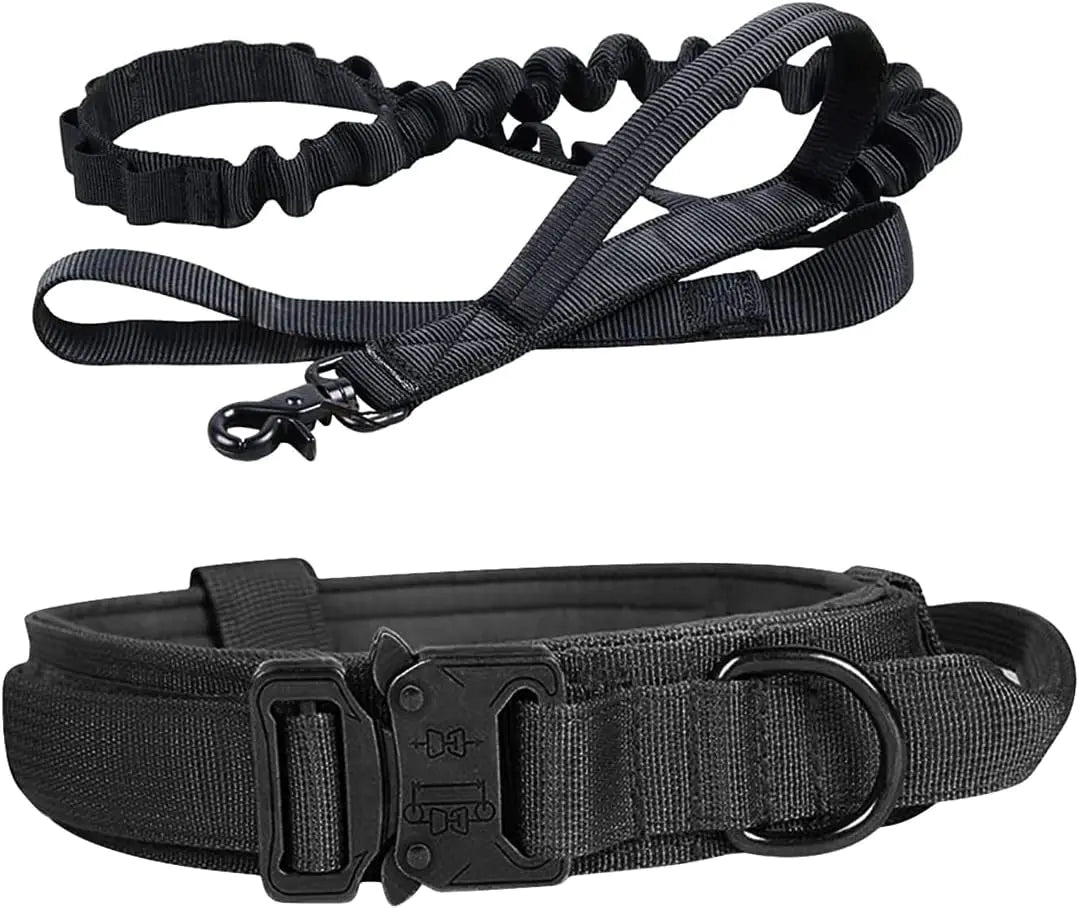 Tails on Trails Tactical Dog Leash – Heavy-Duty Nylon with Metal Buckle for Large Dogs