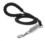Tails on Trails Reflective Round Rope Dog Leash – EVA Grip & Heavy-Duty Nylon (Night-Safe Traction Belt)