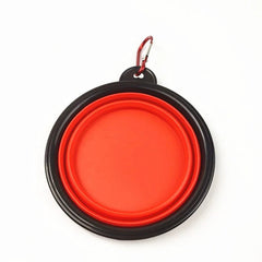 New 350ml Folding Bowl With Keychain Pet Bowl Portable Travel Dog Bowl Convenient Cat bowl Non - deformable Folding Bowl - Tails on Trails