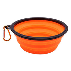 New 350ml Folding Bowl With Keychain Pet Bowl Portable Travel Dog Bowl Convenient Cat bowl Non - deformable Folding Bowl - Tails on Trails