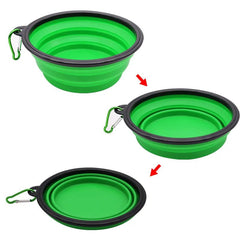 New 350ml Folding Bowl With Keychain Pet Bowl Portable Travel Dog Bowl Convenient Cat bowl Non - deformable Folding Bowl - Tails on Trails