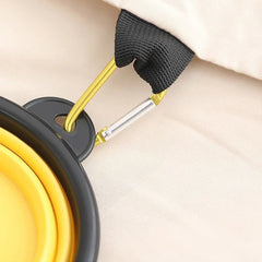 New 350ml Folding Bowl With Keychain Pet Bowl Portable Travel Dog Bowl Convenient Cat bowl Non - deformable Folding Bowl - Tails on Trails
