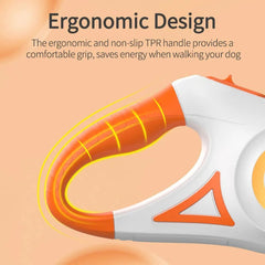 Retractable Dog Leash with LED Light – Tangle - Free, Night Safe, One - Hand Brake - Tails on Trails