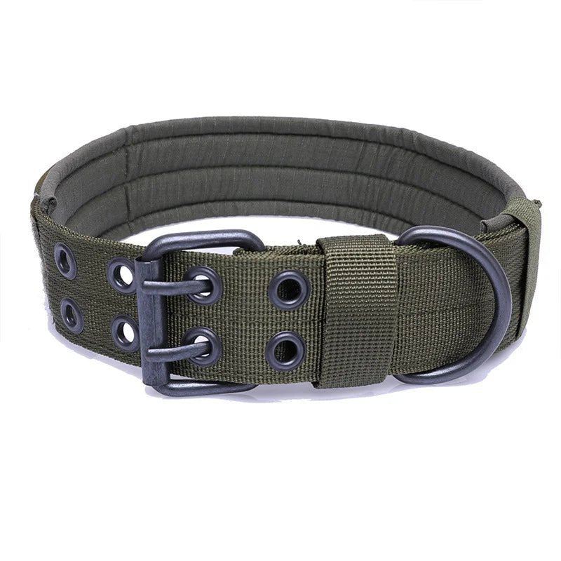 Rugged Tactical Dog Collar - Heavy Duty, Military Grade - Tails on Trails