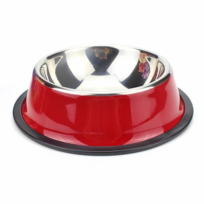 Stainless Dog Bowls Pet Steel Bowl Set Food Water Bowl for Dogs Anti - skid - Tails on Trails