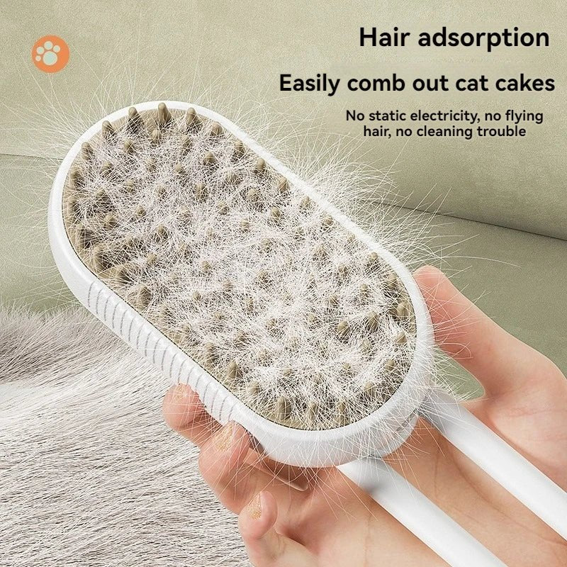 🧼 Steamy Pet Brush™ – Gentle Steam Grooming for a Shiny, Tangle - Free Coat 🐶🐱 - Tails on Trails