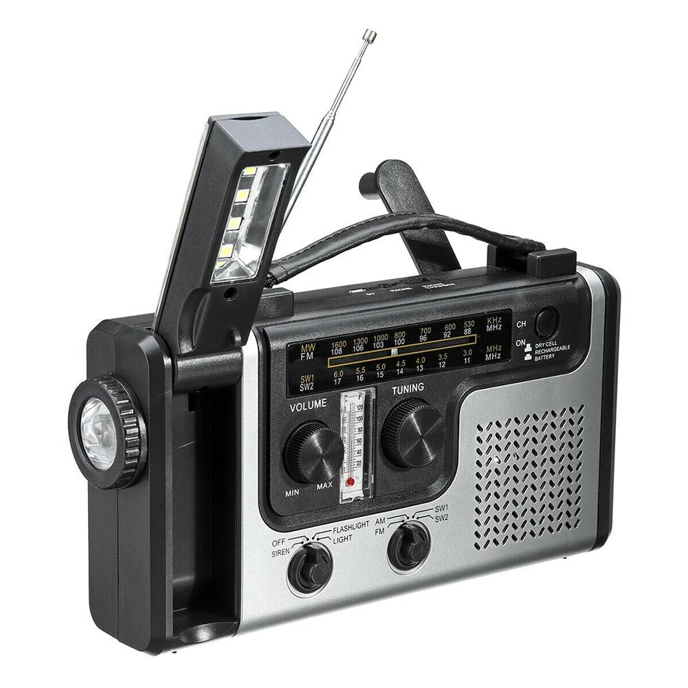 Survival Power Hub – Solar Crank Radio + 10,000mAh Charger - Tails on Trails