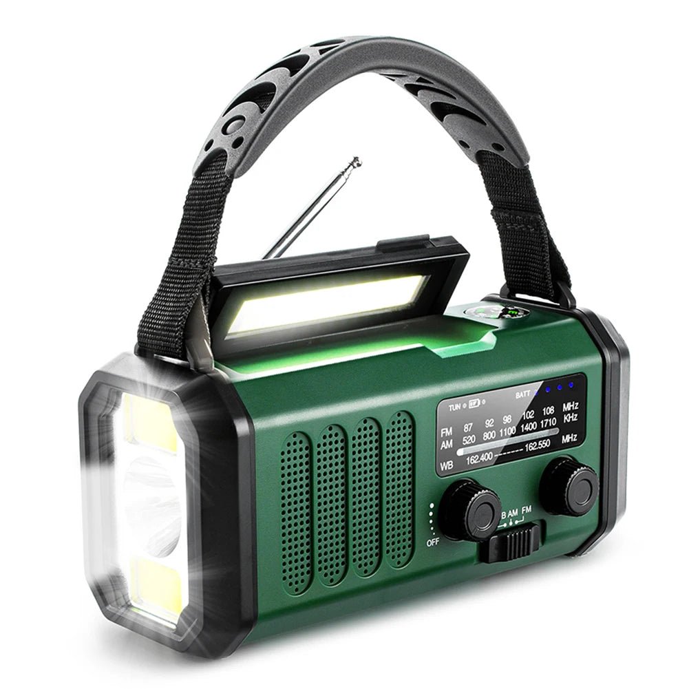 Survival Power Hub – Solar Crank Radio + 10,000mAh Charger - Tails on Trails