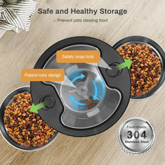 Tails on Trails 4.5L Smart WiFi Automatic Pet Feeder – Dual Stainless Steel Bowls for Dogs - Tails on Trails