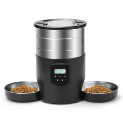 Tails on Trails 4.5L Smart WiFi Automatic Pet Feeder – Dual Stainless Steel Bowls for Dogs - Tails on Trails