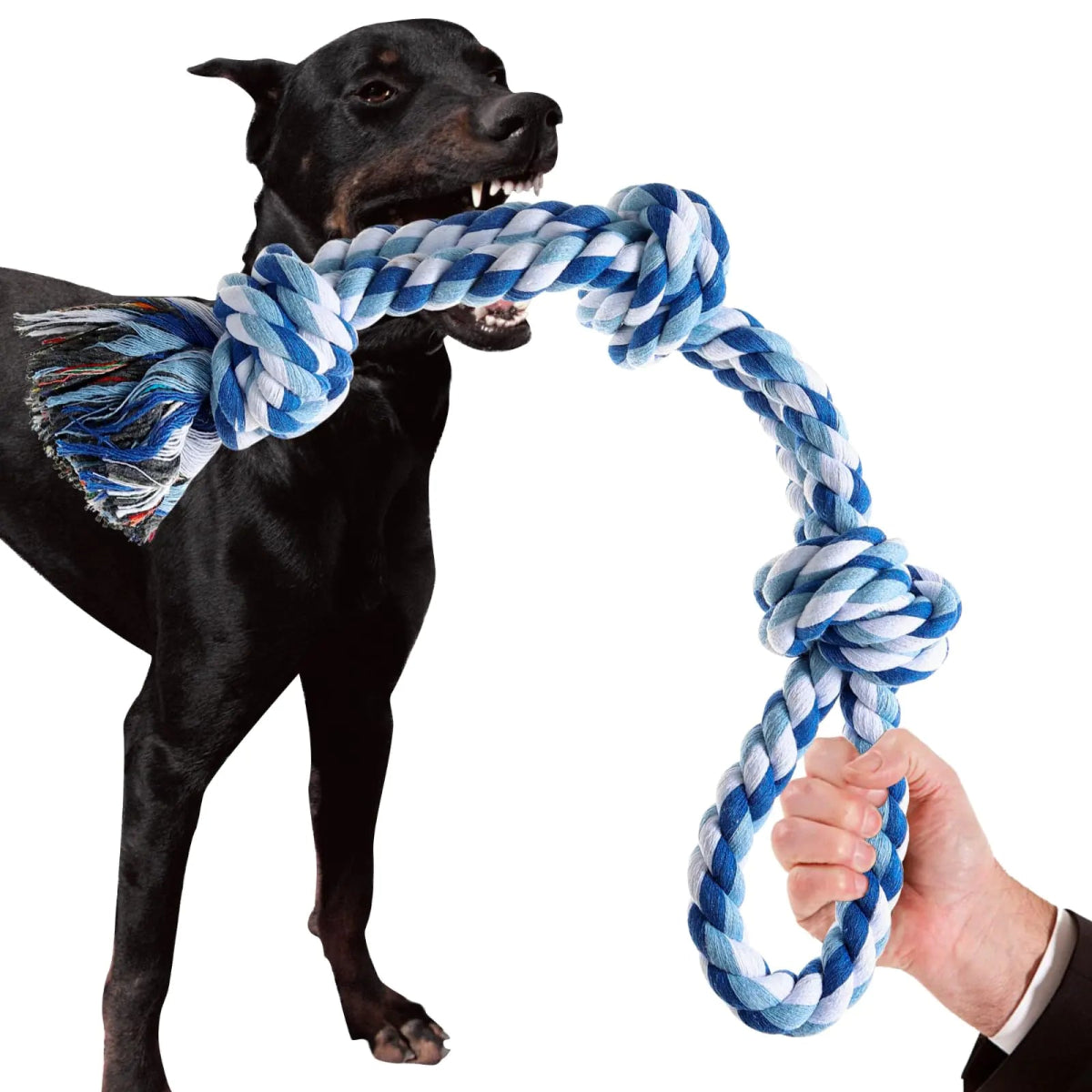 Tails on Trails Indestructible Rope Chew Toy – Tough Teething & Tug Toy for All Dog Sizes - Tails on Trails