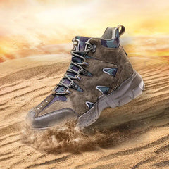 Tails on Trails Men's High Top Hiking Boots – Rugged Style Meets Worksite Strength (US 6.5–12) - Tails on Trails