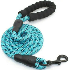 Tails on Trails Reflective Braided Nylon Dog Leash – Durable Traction Rope for Safe Walking - Tails on Trails