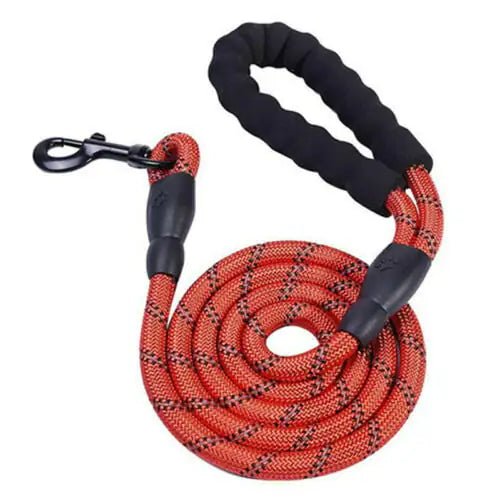 Tails on Trails Reflective Braided Nylon Dog Leash – Durable Traction Rope for Safe Walking - Tails on Trails