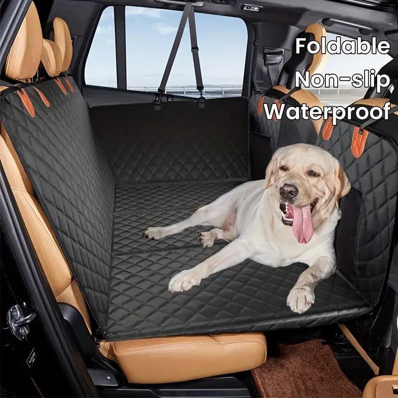 Tails on Trails Waterproof Dog Car Seat Cover – Hammock Style with Mesh Window & Anti - Slip Protection for Cars, SUVs & Trucks - Tails on Trails