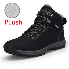 TrailBuilt™ Men’s Waterproof Leather Boots – Rugged, Warm & Durable (US Sizes 6.5–13) - Tails on Trails