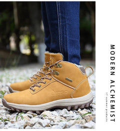 TrailBuilt™ Men’s Waterproof Leather Boots – Rugged, Warm & Durable (US Sizes 6.5–13) - Tails on Trails