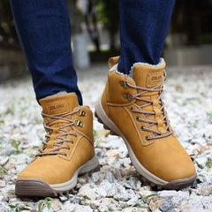 TrailBuilt™ Men’s Waterproof Leather Boots – Rugged, Warm & Durable (US Sizes 6.5–13) - Tails on Trails