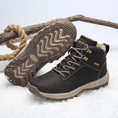 TrailBuilt™ Men’s Waterproof Leather Boots – Rugged, Warm & Durable (US Sizes 6.5–13) - Tails on Trails