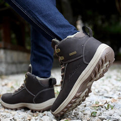 TrailBuilt™ Men’s Waterproof Leather Boots – Rugged, Warm & Durable (US Sizes 6.5–13) - Tails on Trails