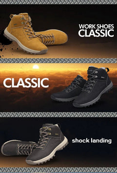 TrailBuilt™ Men’s Waterproof Leather Boots – Rugged, Warm & Durable (US Sizes 6.5–13) - Tails on Trails