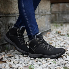 TrailBuilt™ Men’s Waterproof Leather Boots – Rugged, Warm & Durable (US Sizes 6.5–13) - Tails on Trails