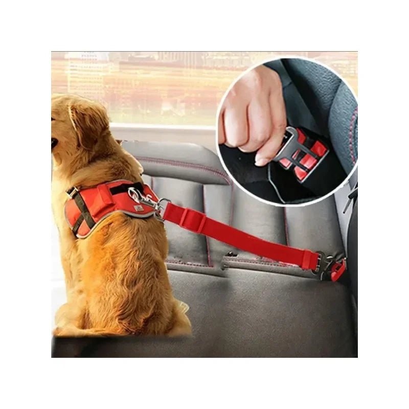 TrailRide™ Adjustable Dog Car Safety Tether – Secure Travel Belt for Adventurous Pets - Tails on Trails