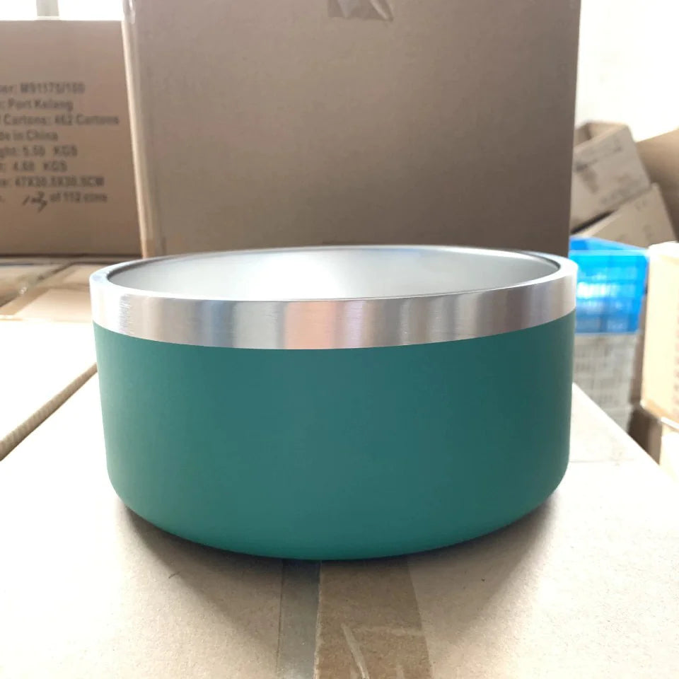 Tails on Trails Upright Stainless Steel Dog Bowl – Elevated, Non-Slip Feeding for Adventurous Dogs